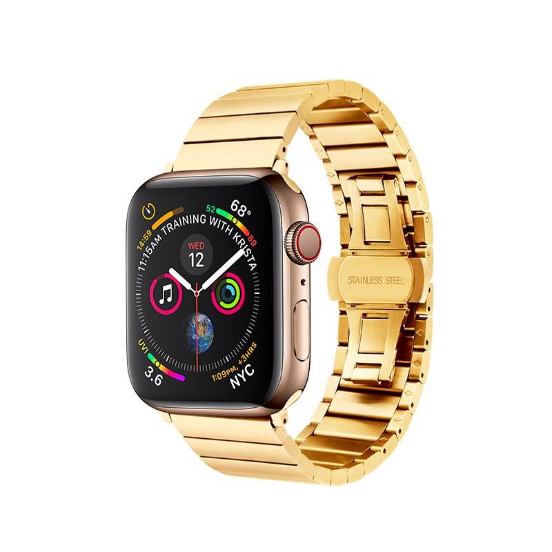 COTEetCI na Apple Watch 42/44/45 mm, ocelový zlatý WH5238-GD