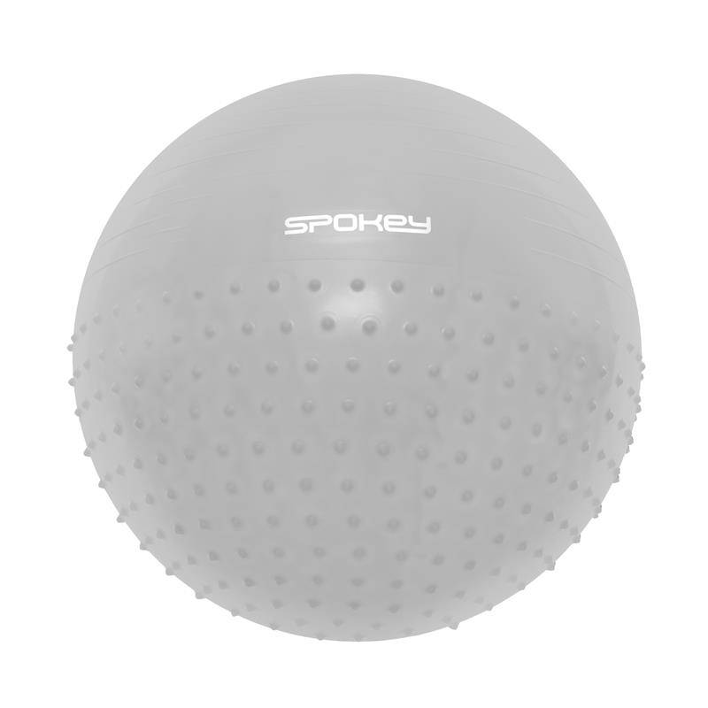 HALF FIT Gymnastická lopta 2v1 65 cm vrátane pumpičky šedá