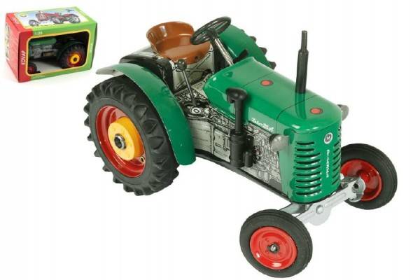 Traktor Zetor 25A zelený na kľúčik kov 15cm 1:25 v krabičke Kovap