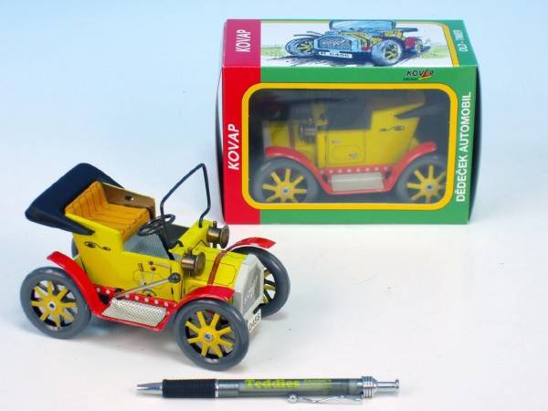Dedko automobil perový strojček kov 13cm v krabičke Kovap