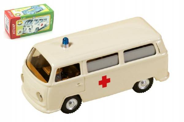 Auto VW Ambulancia kov 12cm 1:43 v krabičke Kovap