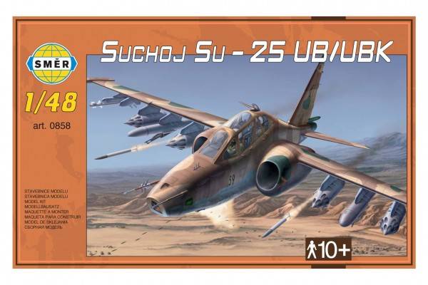 Směr plastikový model letadla ke slepení Suchoj SU-25 UB-UBK slepovací stavebnice letadlo 1:48
