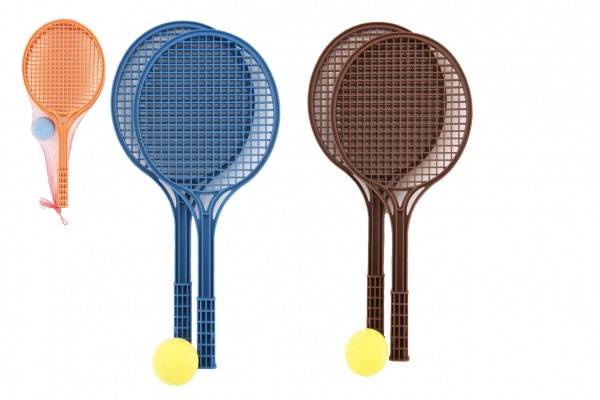 Soft tenis plast farebný + lopta 53cm v sieťke