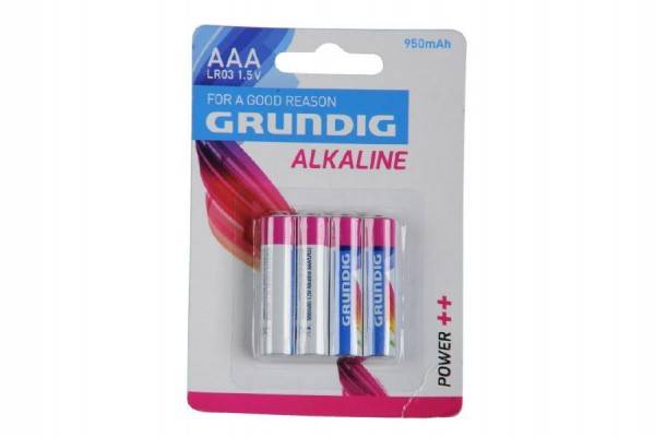 Batérie Grundig LR03 / AAA 1,5 V alkaline 4ks na karte