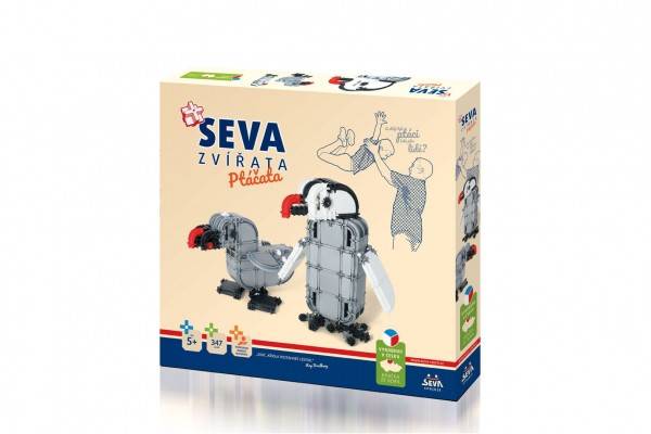 Stavebnica Seva Zvieratá vtáčatá plast 347 dielikov v krabici 35x33x5cm