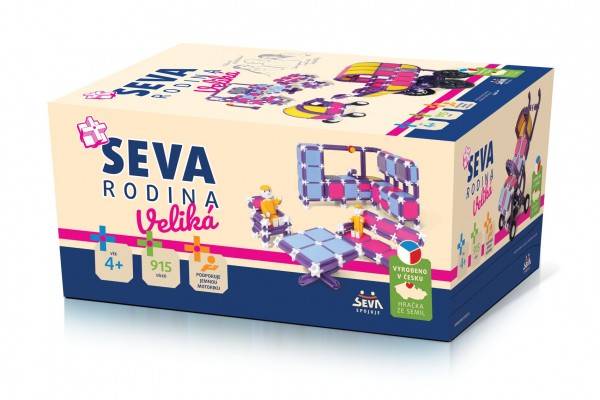 Stavebnica Seva plast Klasik Najväcší 1162ks v krabici 27x38x18cm