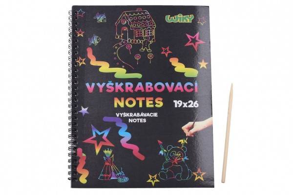 Škrabacie vyškrabávacie notes dúhový 10 listov v sáčku