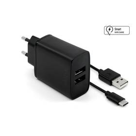 FIXC15-2UC-BK sietová nabíjacka 2xUSB