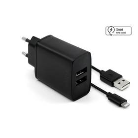 FIXC15-2UL-BK nabíjacka 2xUSB Lightning