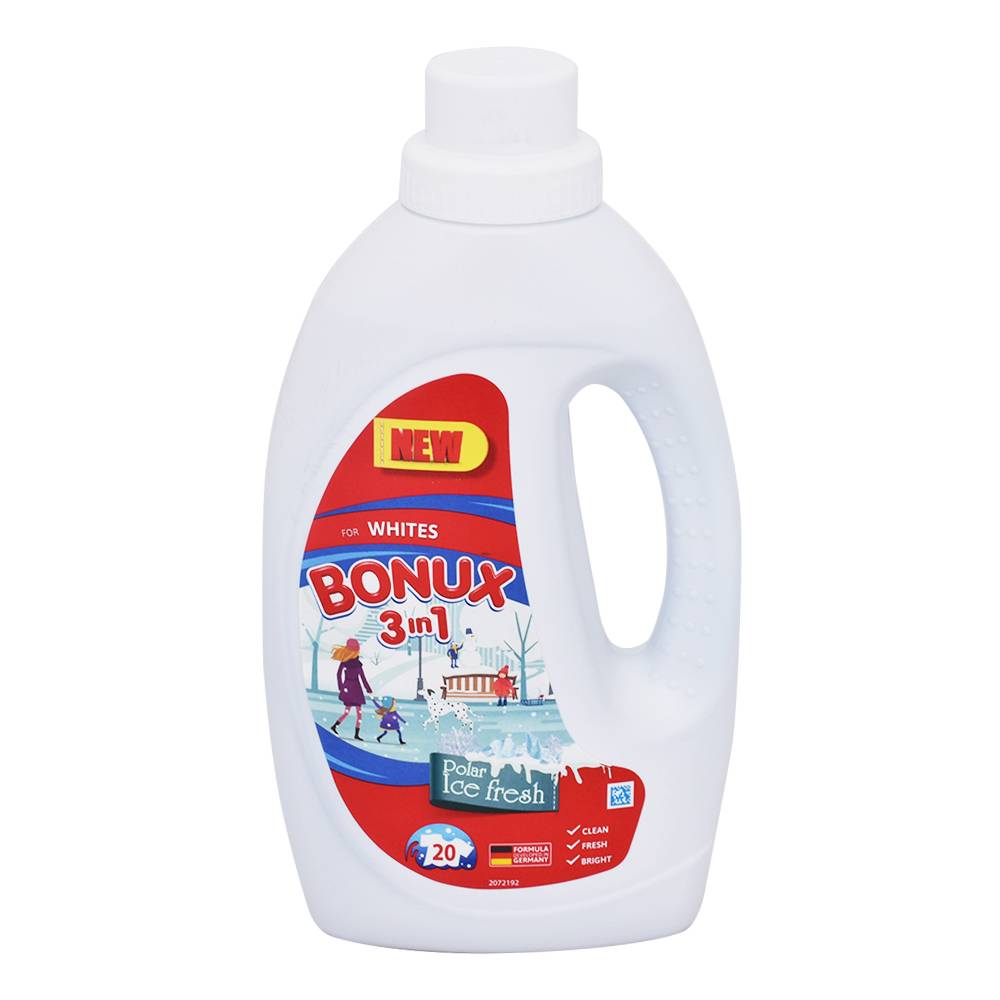 Bonux White Polar Ice Fresh 3v1 tekutý prací prášok na biele prádlo 20 PD 1,1 l