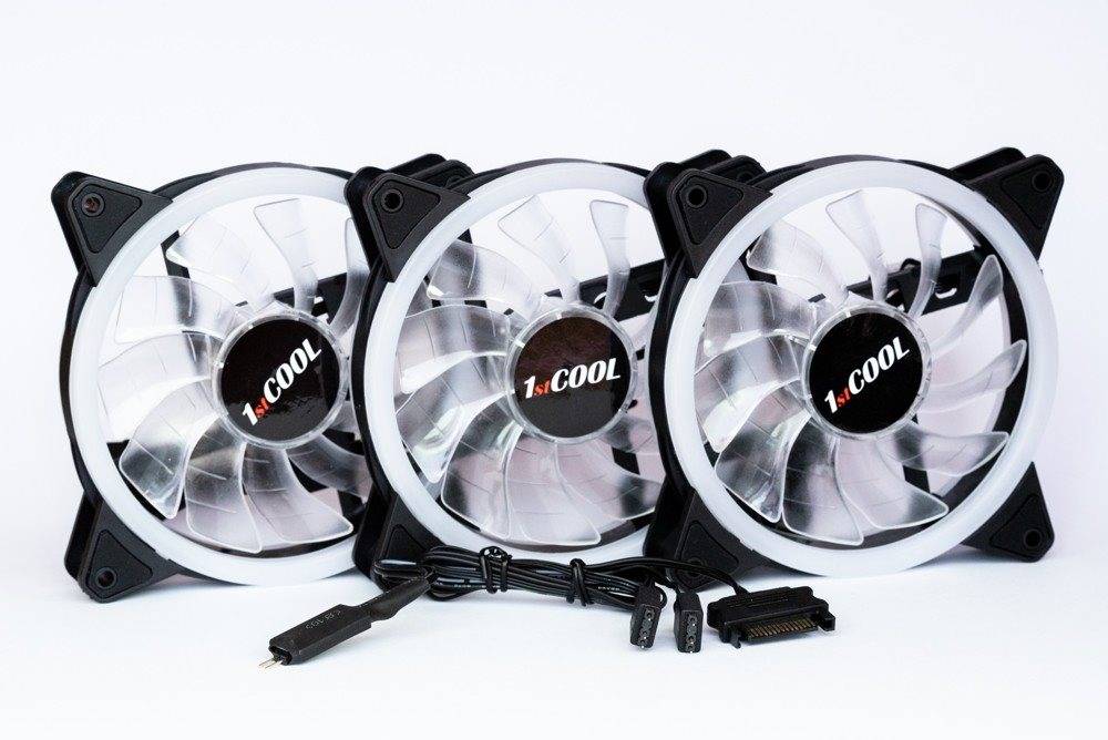 1stCOOL Fan KIT AURA EVO 1 ARGB, 3x Dual Ring fan + ARGB Nano controller