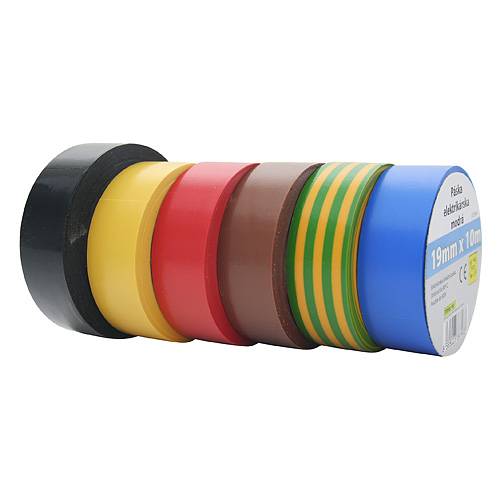 Páska E180RED, červená, izolačná 19 mm, L-10 m, PVC