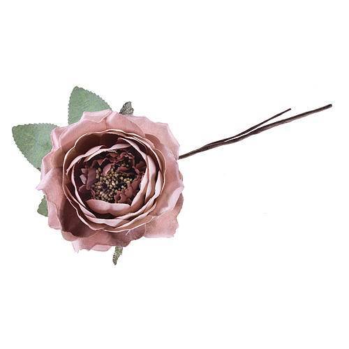 Kvet ruža rozvitá, ružová, stonka, bal. 6 ks