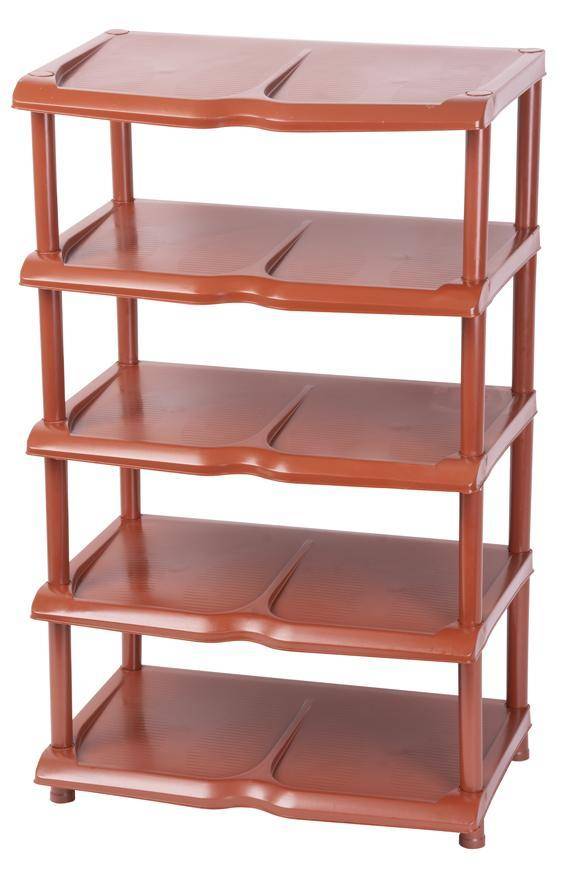 Regal Strend Pro, na topánky, 5 priečkový, hnedý