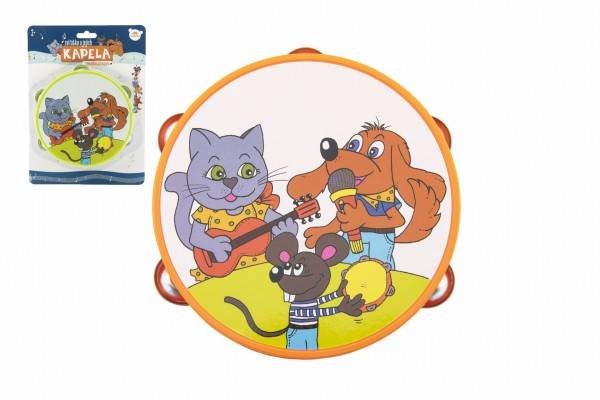 Teddies Tamburína plast 16cm Zvieratká a ich kapela