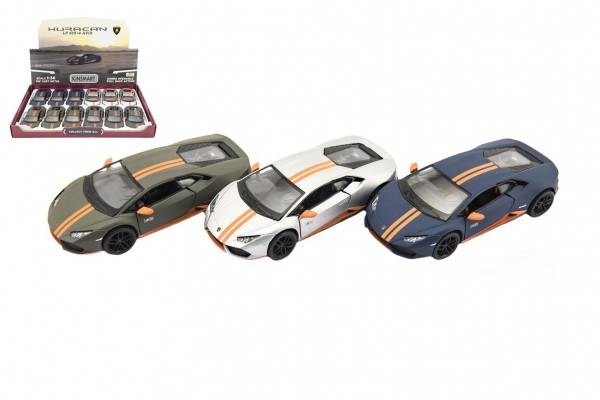 Auto Kinsmart Lamborghini Huracan kov 12cm na spätné natiahnutie - výber 4 farby