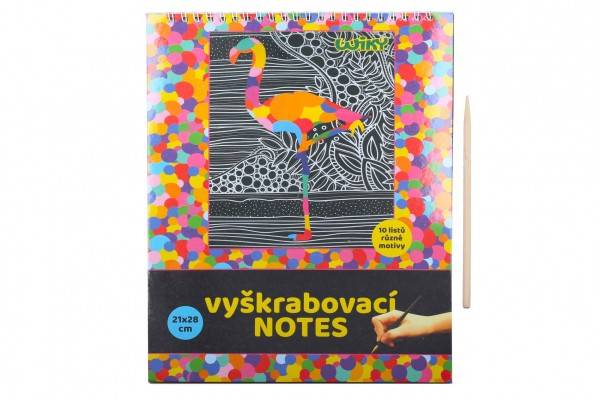 Škrabací / vyškrabávací notes 10 listov v sáčku 21x28cm