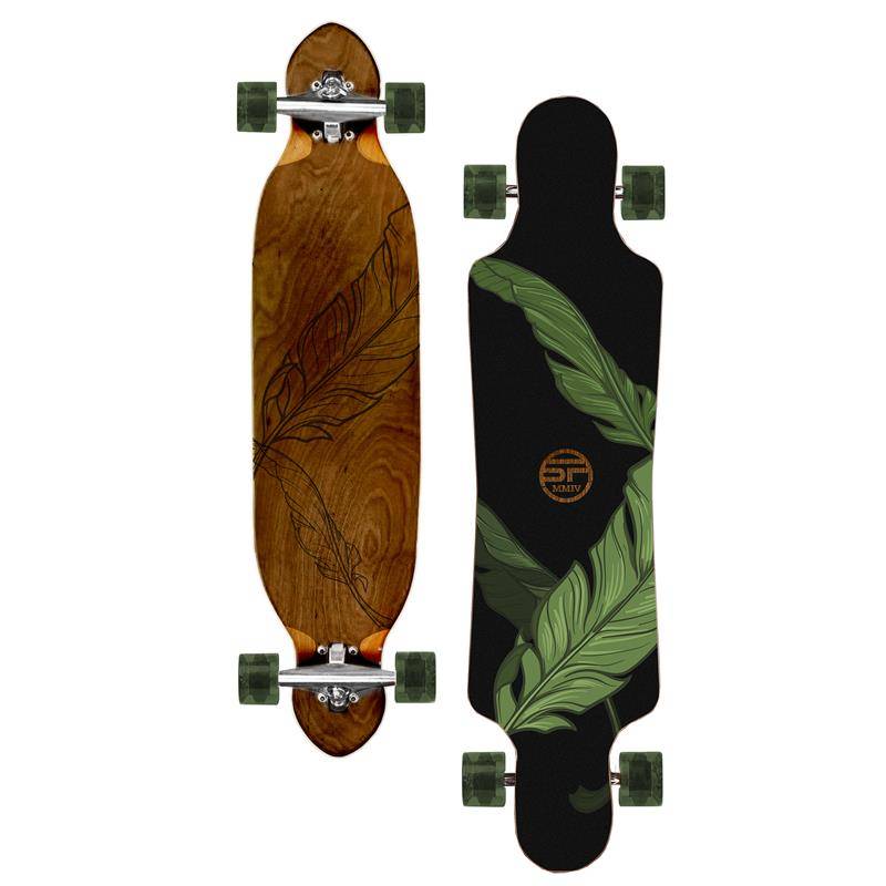 LONGBAY PRO Longboard 140 x 24 cm, ABEC7, zeleno-černý