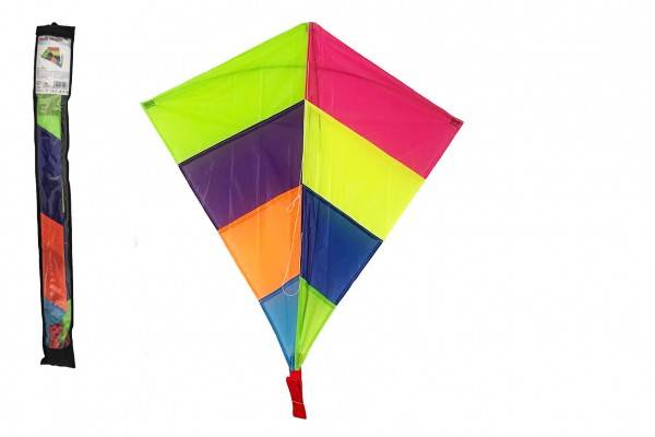 Šarkan - drak lietajúci nylon 88x81cm farebný v sáčku 10x90cm