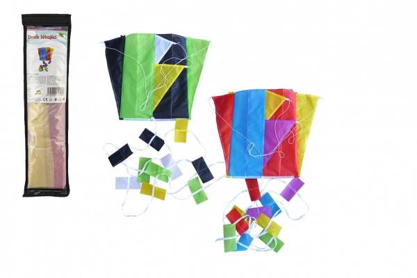 Šarkan - drak lietajúci nylon 60x45cm farebný v sáčku 10x40cm