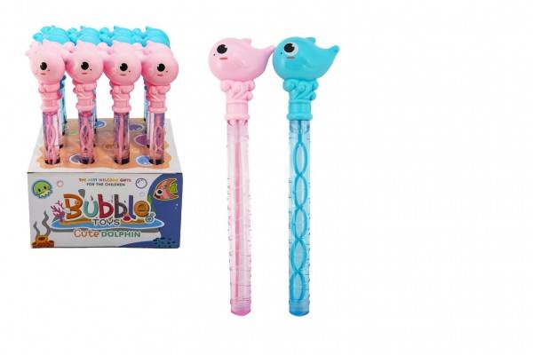 Bublifuk trubica delfín / ryba 35cm so zvukom -výber 2 farby