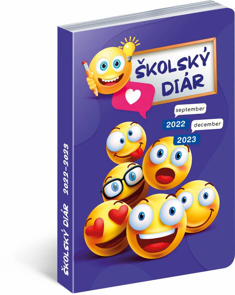 Školský diár Crazy (september 2022 – december 2023), 9,8 × 14,5 cm