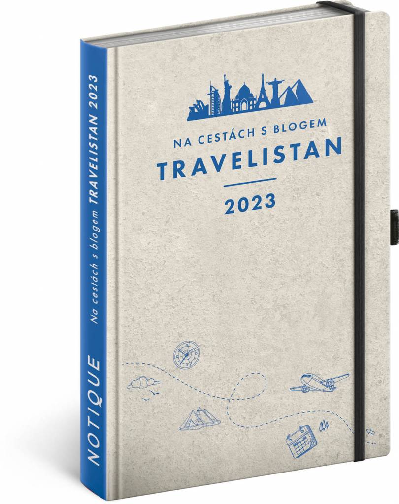 Cestovateľský diár Travelistan CZ 2023, 13 × 21 cm