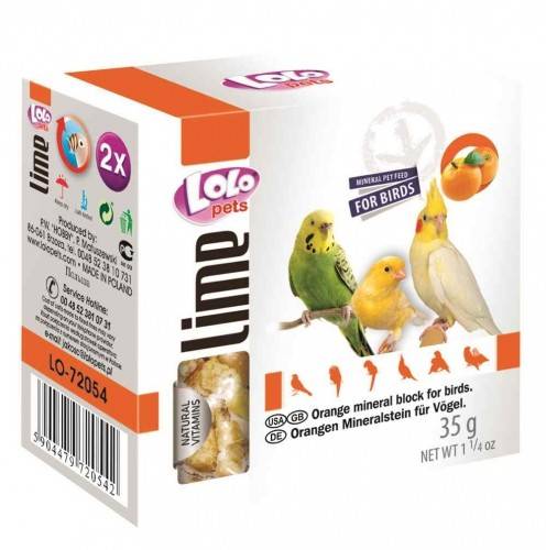 LOLOPETS LO Min. kamene pre vtáky 40g - pomaranč