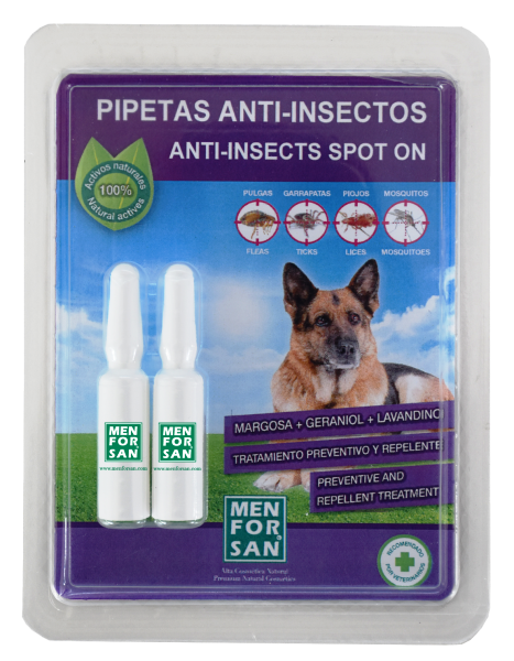 MEN FOR SAN Antiparazitná pipeta psy 2ks - prír.báza