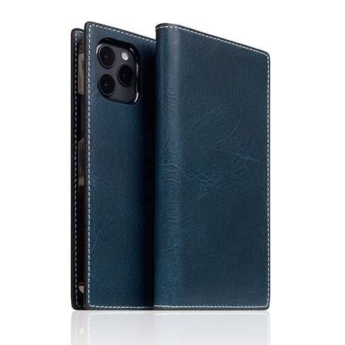SLG Design puzdro D7 Italian Wax Leather pre iPhone 12 mini - Blue