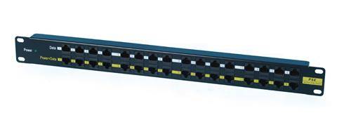 OXnet 19" patch panel 16port POE, bez zdroja, čierny