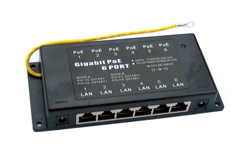 POE-PAN6-GB Gigabitový stíněný 6-portový PoE panel