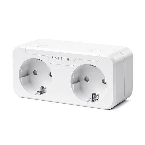 Satechi  Dual Smart Outlet works with Apple Homekit - White