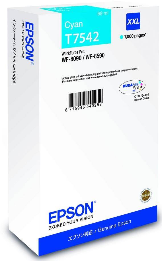 Epson T7542 XXL Cyan - originálny