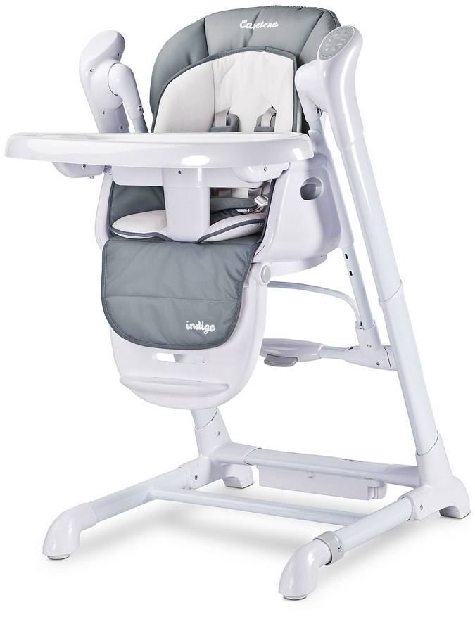 Detská jedálenská stolička 2v1 Caretero Indigo grey