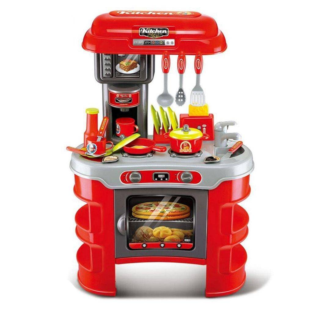 Detská kuchynka Little Chef Baby Mix červená 32 ks