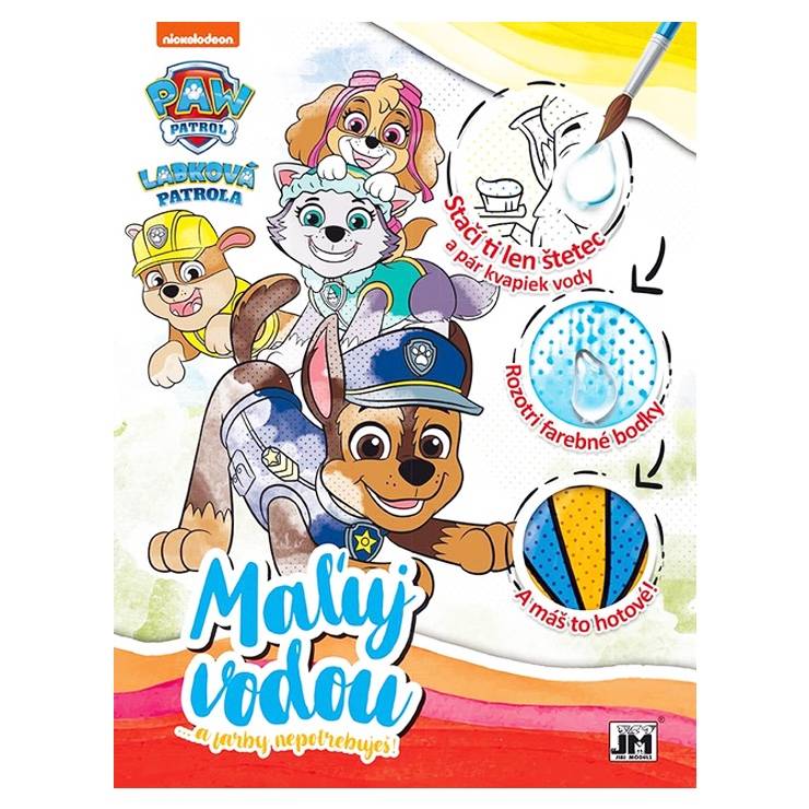 Vodová omaľovánka Labková patrola MAXI
