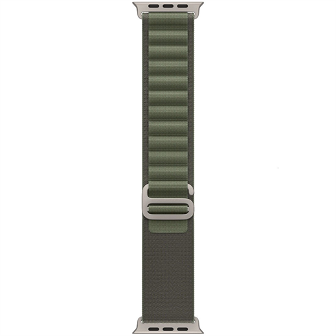 Apple Watch 49mm Green Alpine Loop - Small.

- vyrobené z kvalitného polyesteru
- praktické nastaviteľné pútko s hákom v tvare G
- určené pre zápästie s obvodom 130 - 160 mm
- kompatibilné s modelmi Apple Watch 44 / 45 / 49 mm