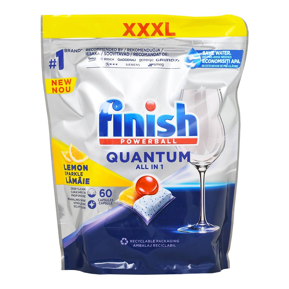 Tablety do umývačky riadu 60ks Quantum ALL in 1 Lemon Finish