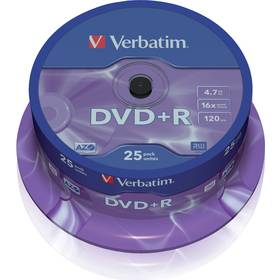 43500P DVD+R 16x 25ks cake VERBATIM