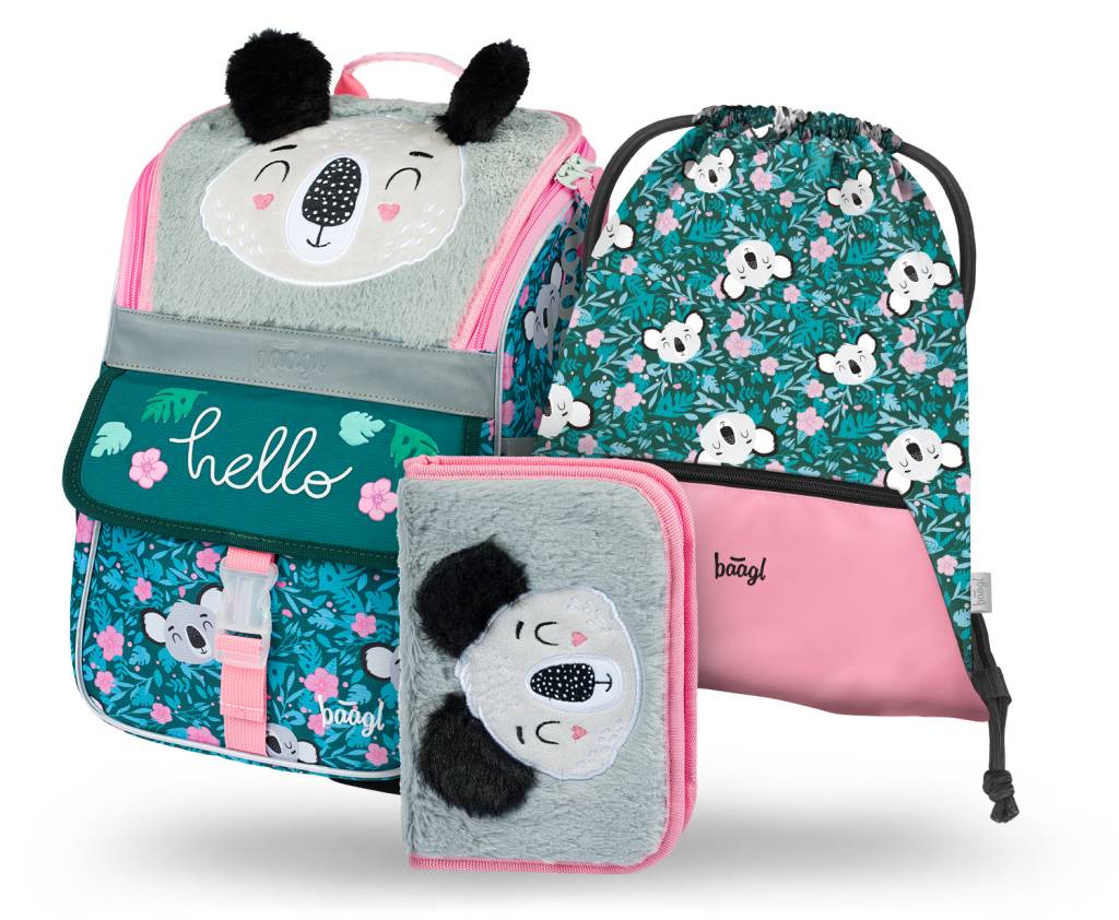 Školský set BAAGL Zippy Baby Koala: aktovka, peračník, vrecko