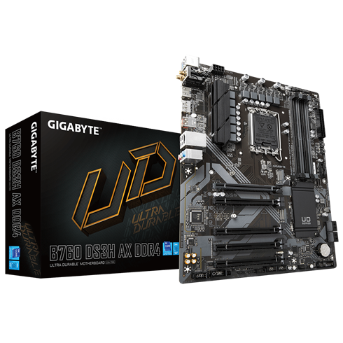 Gigabyte B760 DS3H AX DDR4 , Intel B760, Socket1700, 4xDDR4, ATX