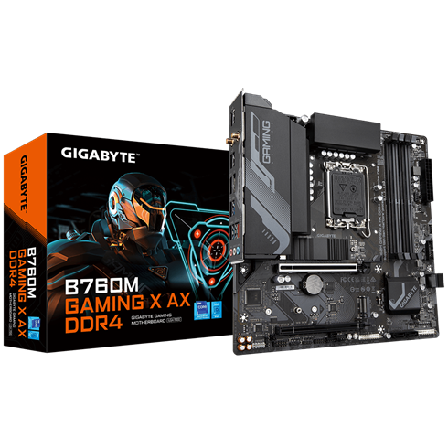Gigabyte B760M GAMING X AX DDR4 , Intel B760, Socket1700, 4xDDR4, mATX
