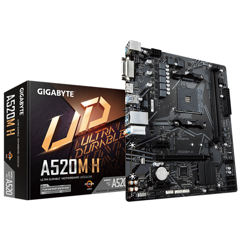 Gigabyte A520M H , AMD A520, AM4, 2xDDR4, mATX