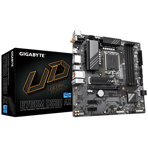 Gigabyte B760M DS3H AX , Intel B760, LGA1700, 4xDDR5, mATX