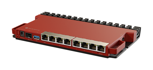 MIKROTIK RouterBOARD L009UiGS-RM + L5 (800MHz; 512MB RAM, 8xGLAN, 1xSFP 2,5Gbps, USB,  rack, zdroj)