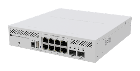 MIKROTIK RouterBOARD Cloud Router Switch CRS310-8G+2S+IN + L5 (800MHz, 256MB RAM, 8x 2,5GLAN, 2x SFP+, USB) deskto