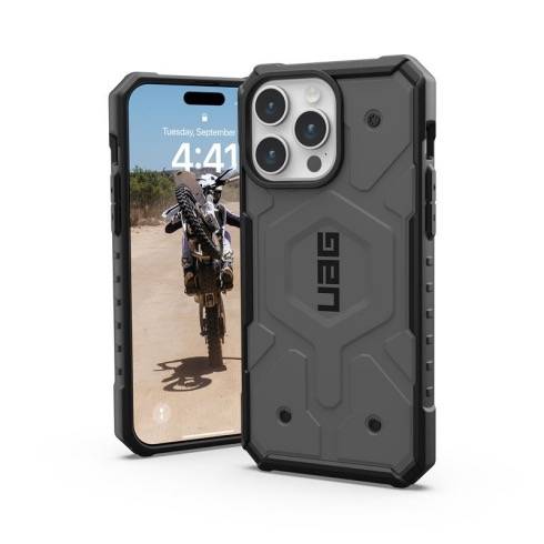 UAG kryt Pathfinder Magsafe pre iPhone 15 Pro Max - Silver