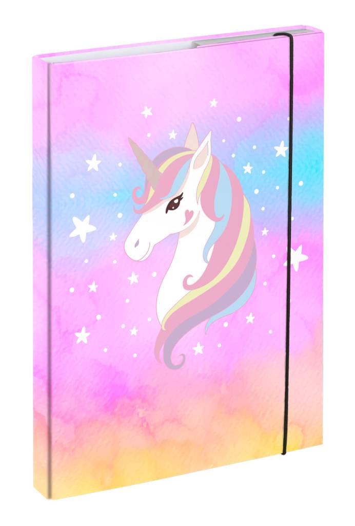 Dosky na školské zošity A4 BAAGL Rainbow Unicorn