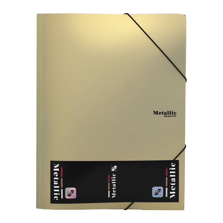 Mapa 253 PP s gumičkou zlatá Metallic